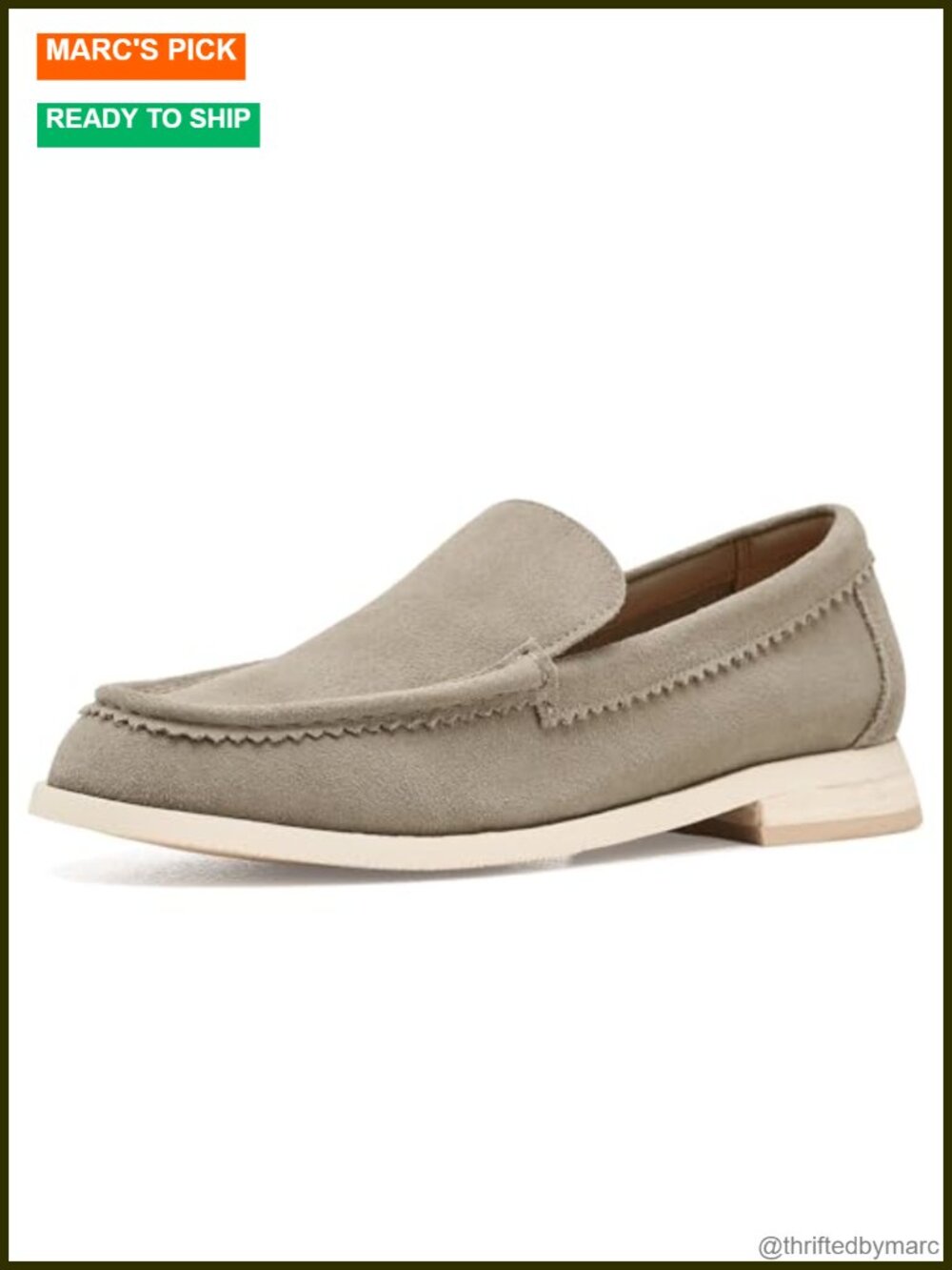 Suede Slip-On Loafers with Cushioned Comfort & Arch Support